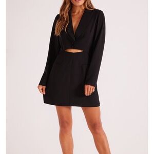 MINKPINK Black Long Sleeve Dress